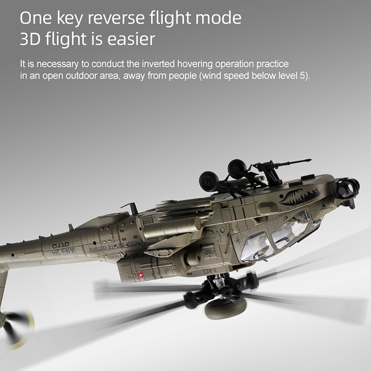 Rc Hobby Helicopter - 310MM 6CH C170 AH-64D リモートコントロールヘリコプター 大人向けエキスパート向け