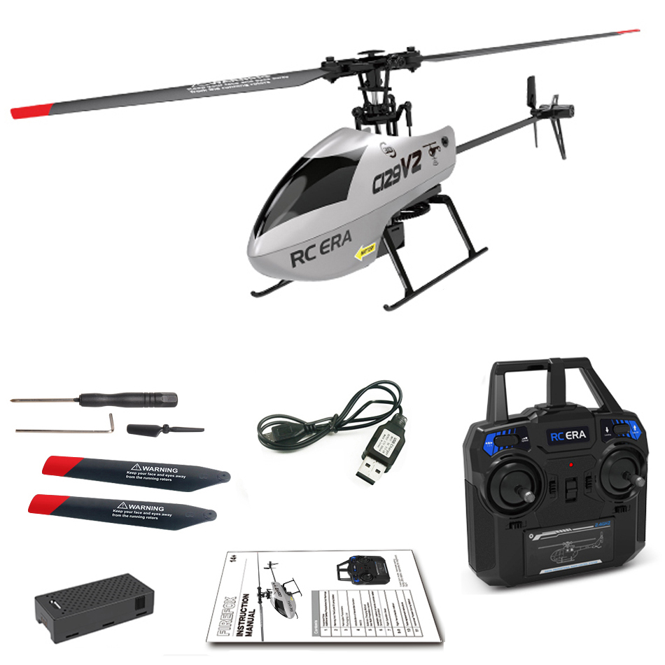 Rc Hobby Helicopter - Rcフライトリモコン飛行機初心者、rc飛行機、ワンクリック、3Dフリップ、rcヘリコプター、安定、4ch、c129、v2、趣味のおもちゃ