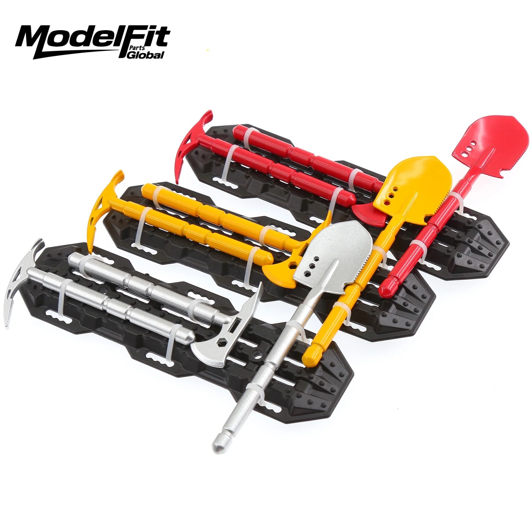 Rc Hobby Tools - シミュレーションシャベル斧つるはし滑り止めボード装飾部品付き 1/10 1/8 スケール RC クローラー