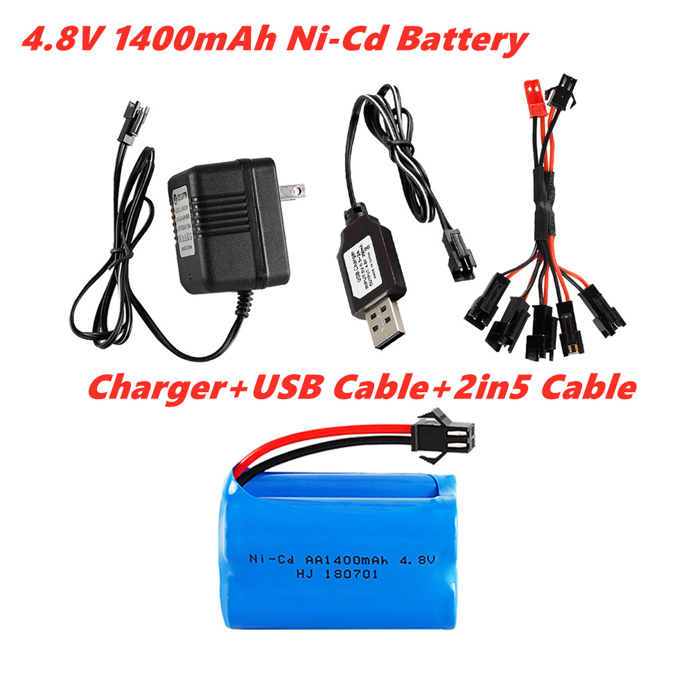 Rc Hobby Trucks - おもちゃ,車,タンク,ロボット,ボート,銃,AA用の充電式ni-cdバッテリー,4.8v,1400mah,4x1.2v