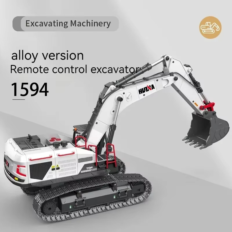 Rc Excavator Hydraulic - Huiner 1594 1/14 2.4GHz RCシミュレーション合金製掘削機 22チャンネルリモコン式掘削機モデル