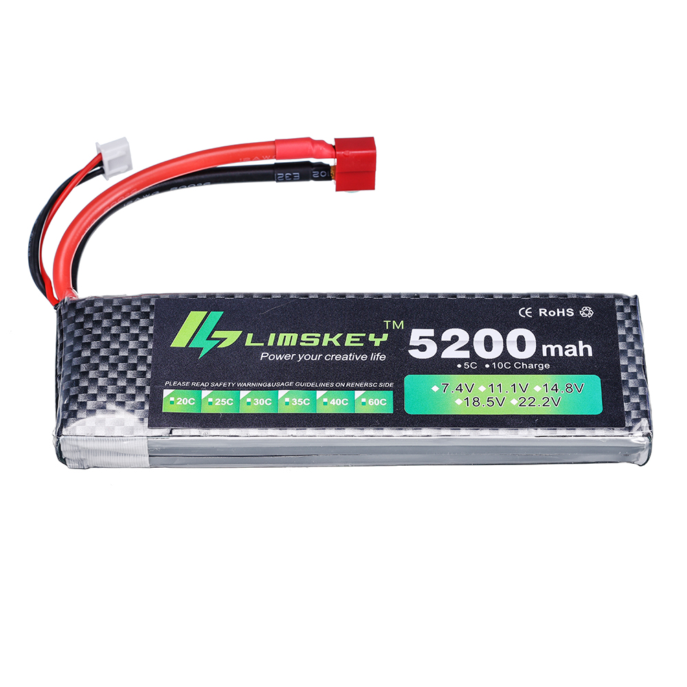 リムスキーパワーバッテリー 7.4V 5200mAh バッテ - Rc Hobby Helicopter のレビューと価格