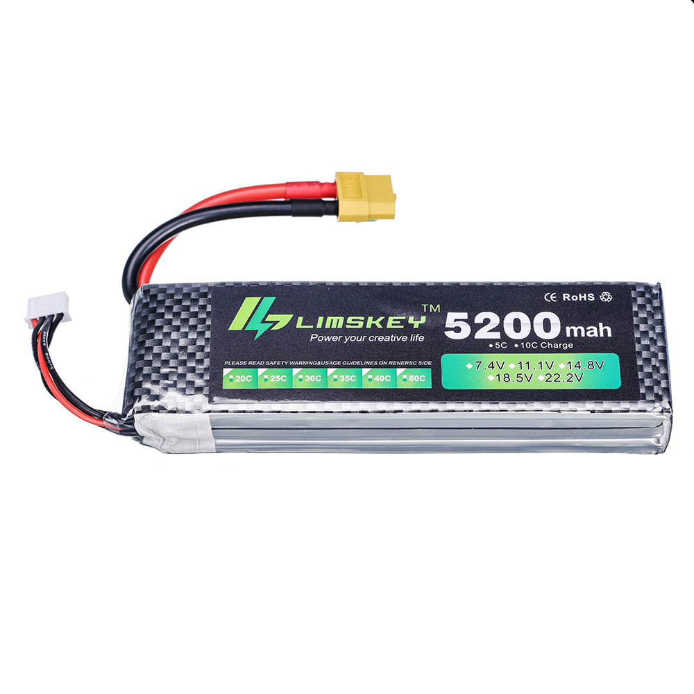 リムスキーパワーバッテリー 7.4V 5200mAh バッテ - Rc Hobby Helicopter のレビューと価格