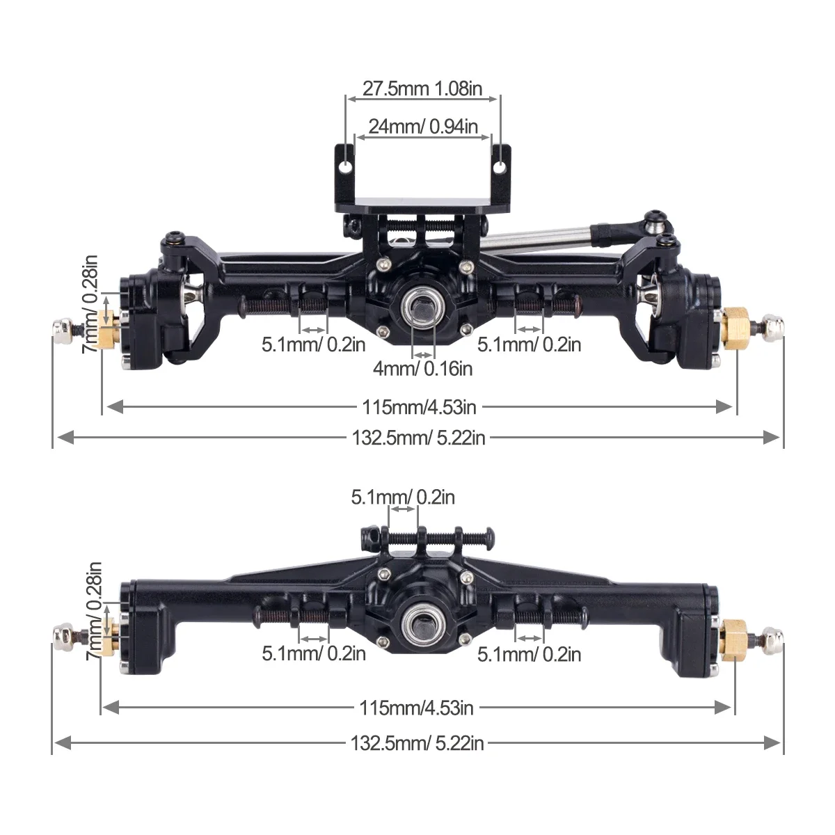 アルミニウム CNC ポータルアクスル + 10mm レイダ - Rc Hobby Products のレビューと価格