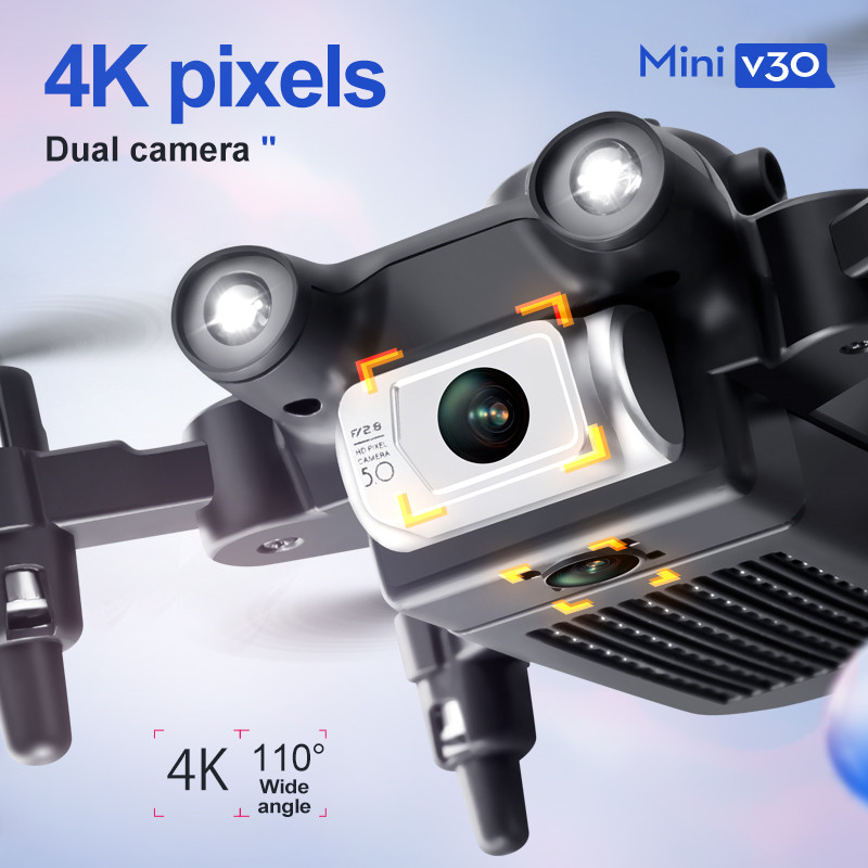 ミニ V30 WiFi FPV ドローン 4K HD デュア - Rc Hobby Helicopter のレビューと価格