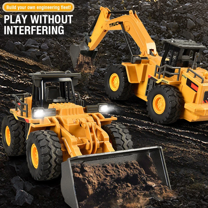 2.4G合金製リモコンショベルカー、ブルドーザー、ダンプトラ - Rc Excavator Hydraulic のレビューと価格