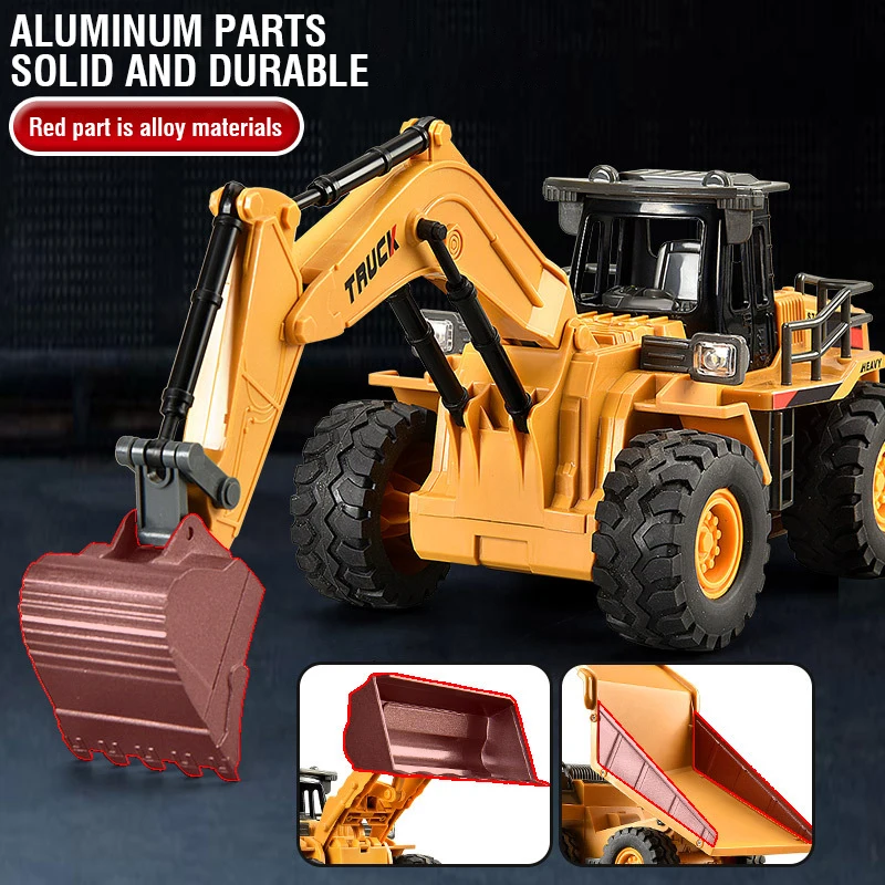 2.4G合金製リモコンショベルカー、ブルドーザー、ダンプトラ - Rc Excavator Hydraulic のレビューと価格