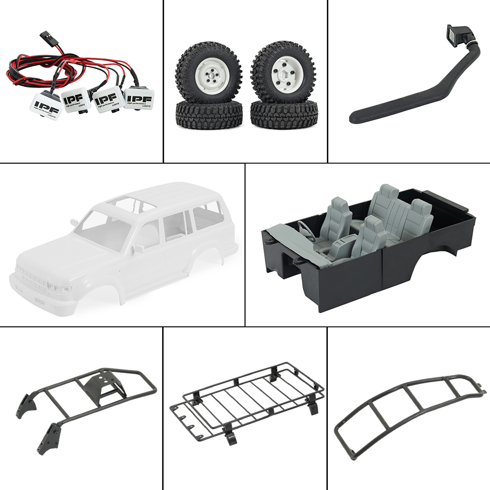 1/10 rcクローラーscx10trx4用lc80ハードボ - Rc Hobby Grade Crawler のレビューと価格