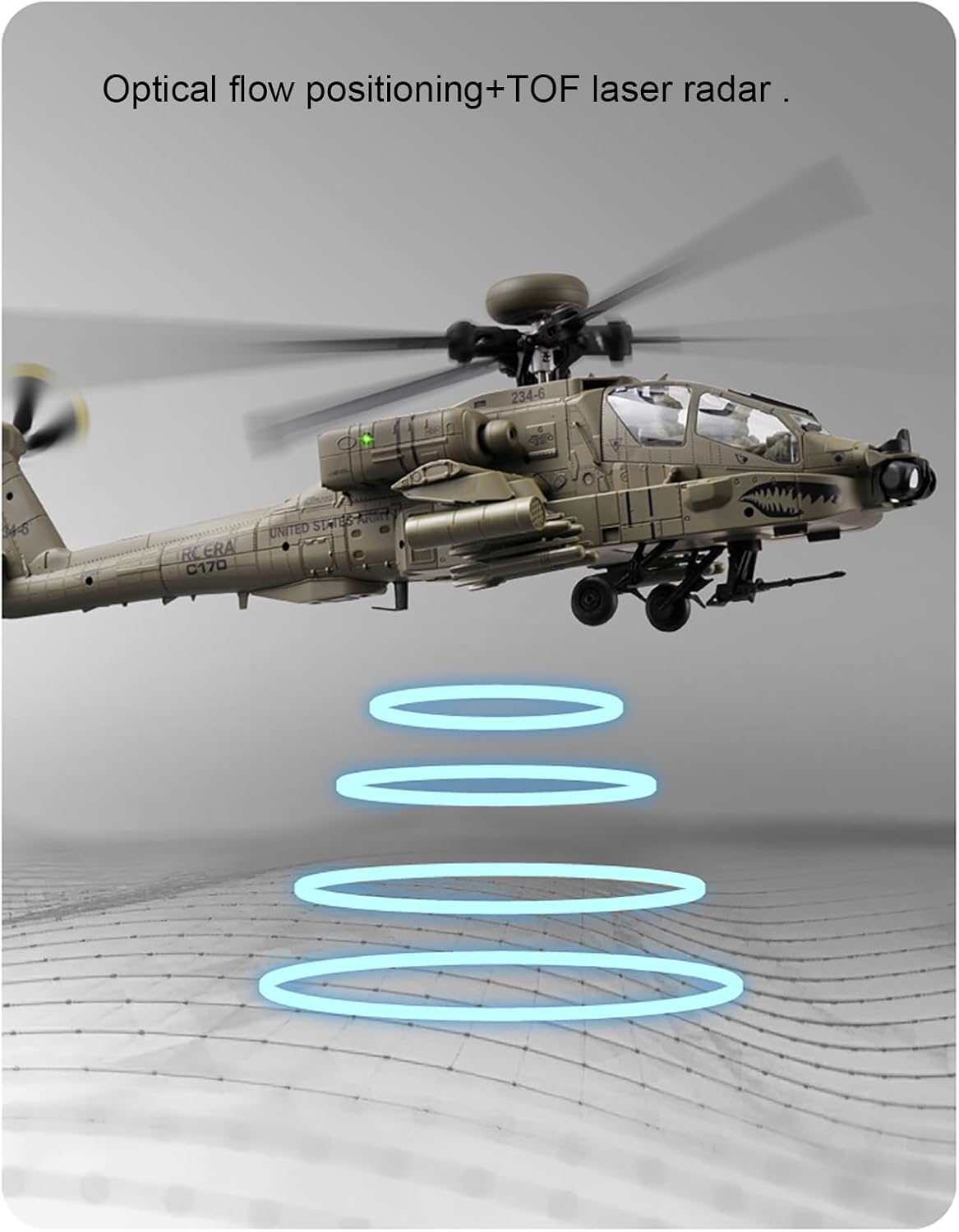 310MM 6CH C170 AH-64D リモートコントロ - Rc Hobby Helicopter のレビューと価格