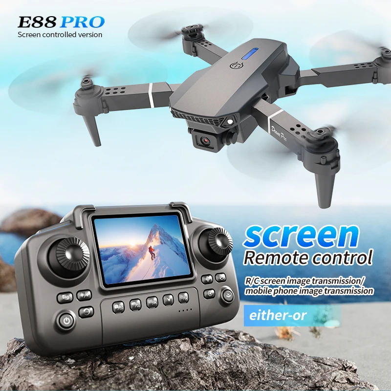 プロフェッショナル E88 プロドローン スクリーン付き 8 - Rc Hobby Helicopter のレビューと価格