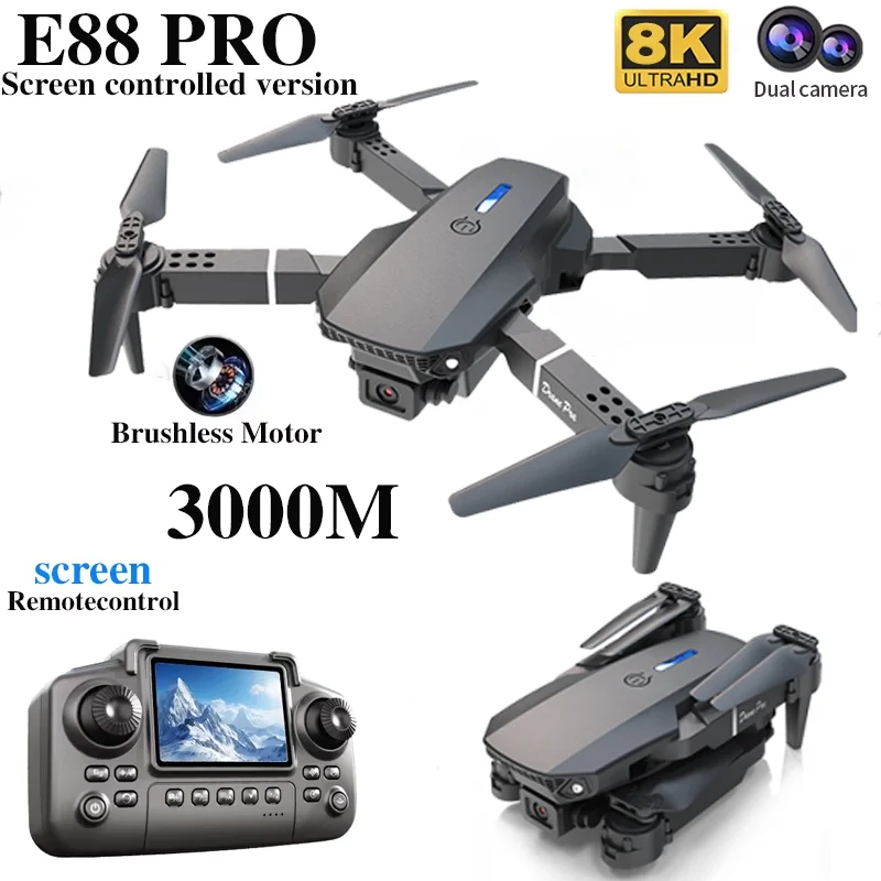 プロフェッショナル E88 プロドローン スクリーン付き 8 - Rc Hobby Helicopter のレビューと価格