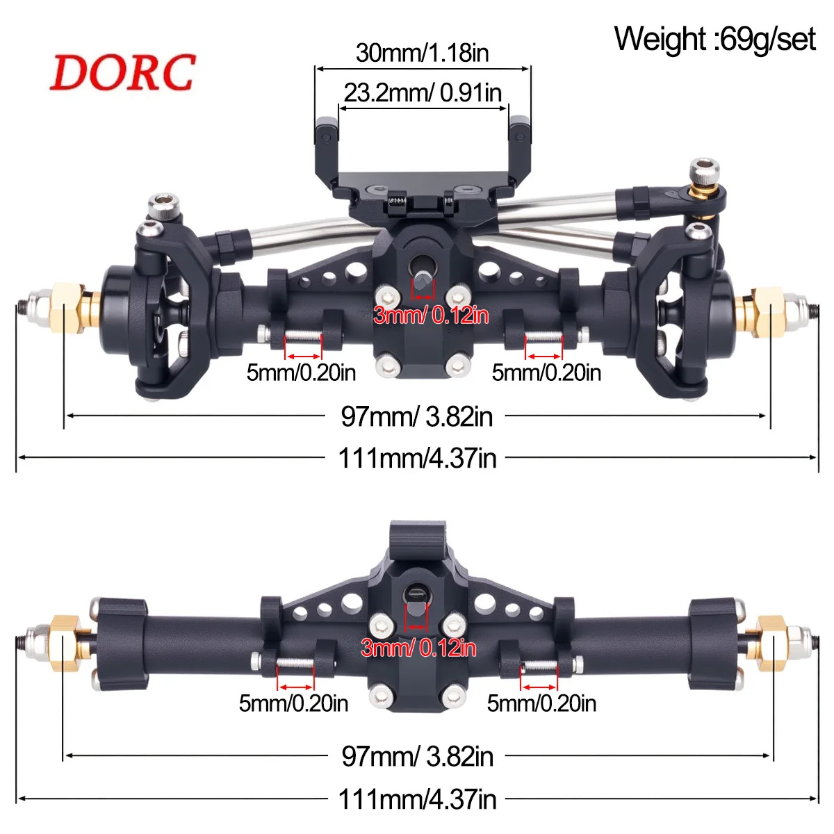 SCX24 1/24用プラスチック製アクスルセット（サーボマ - Rc Hobby Products のレビューと価格