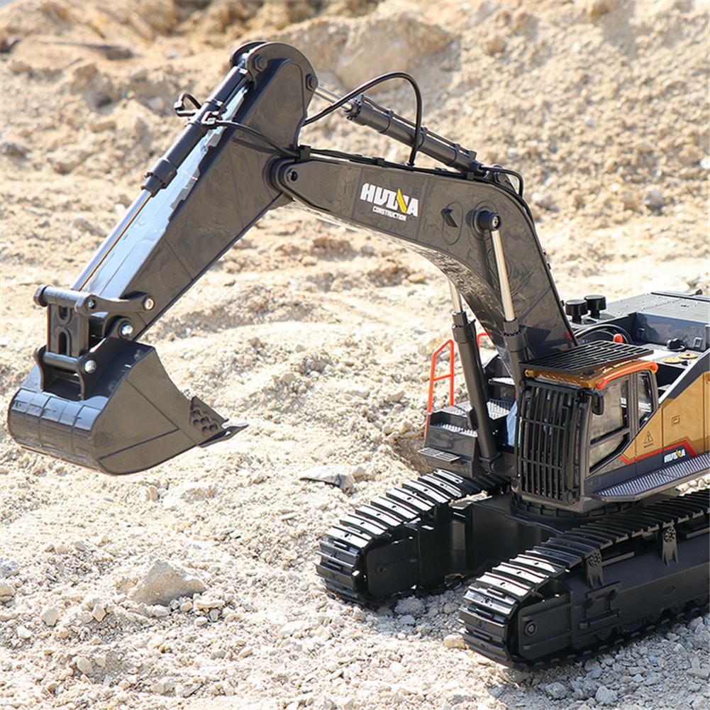Huina-男の子用の大型リモコン合金掘削機、22チャンネル - Rc Excavator Hydraulic のレビューと価格