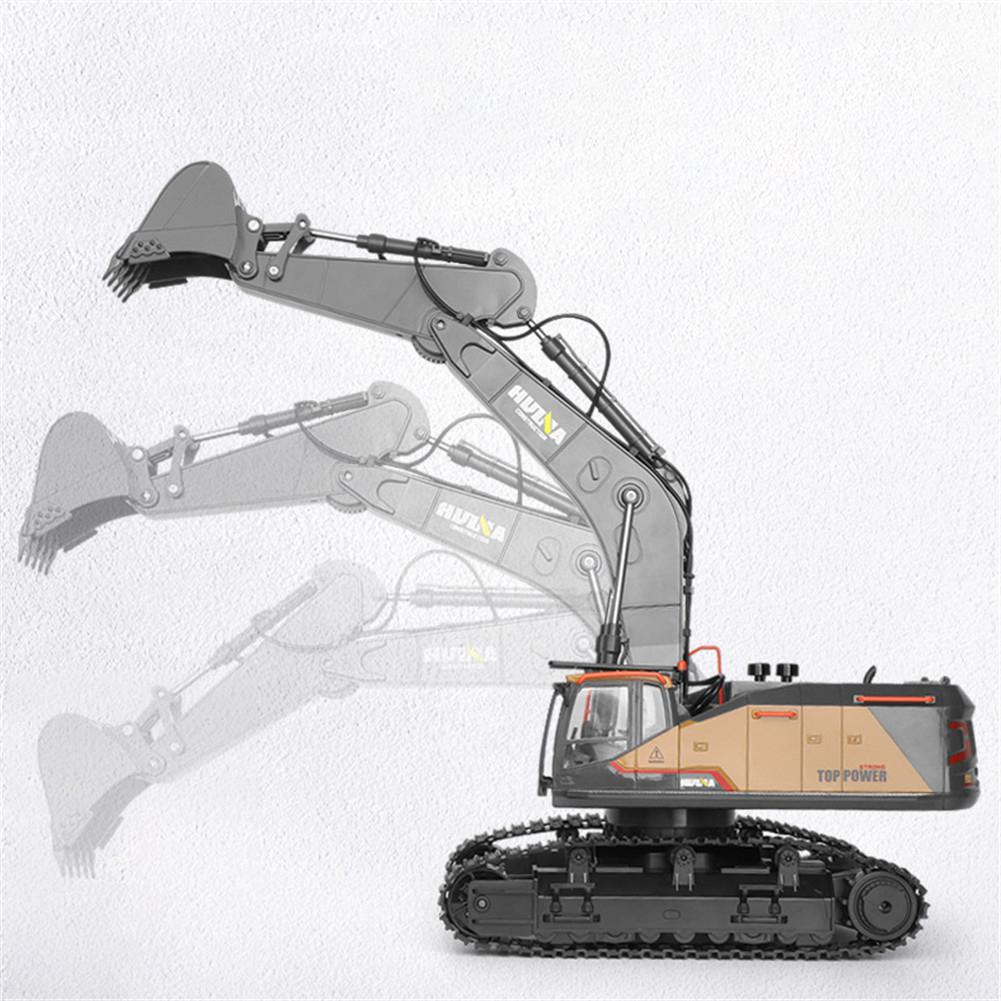 Huina-男の子用の大型リモコン合金掘削機、22チャンネル - Rc Excavator Hydraulic のレビューと価格