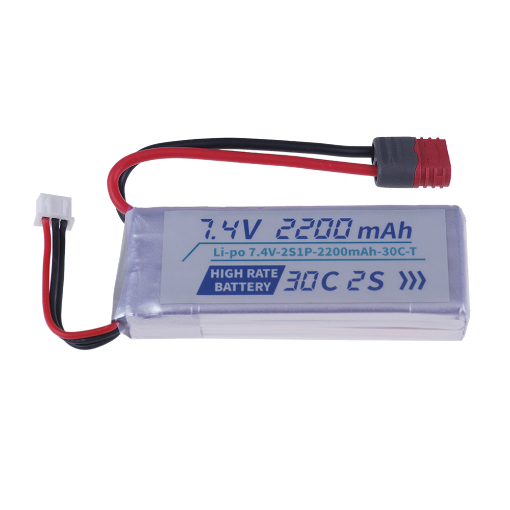 Tプラグ高レート30C 2200mah 7.4Vリポバッテリ - Rc Hobby Helicopter のレビューと価格